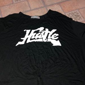 “Hustle” Crop Top Tee